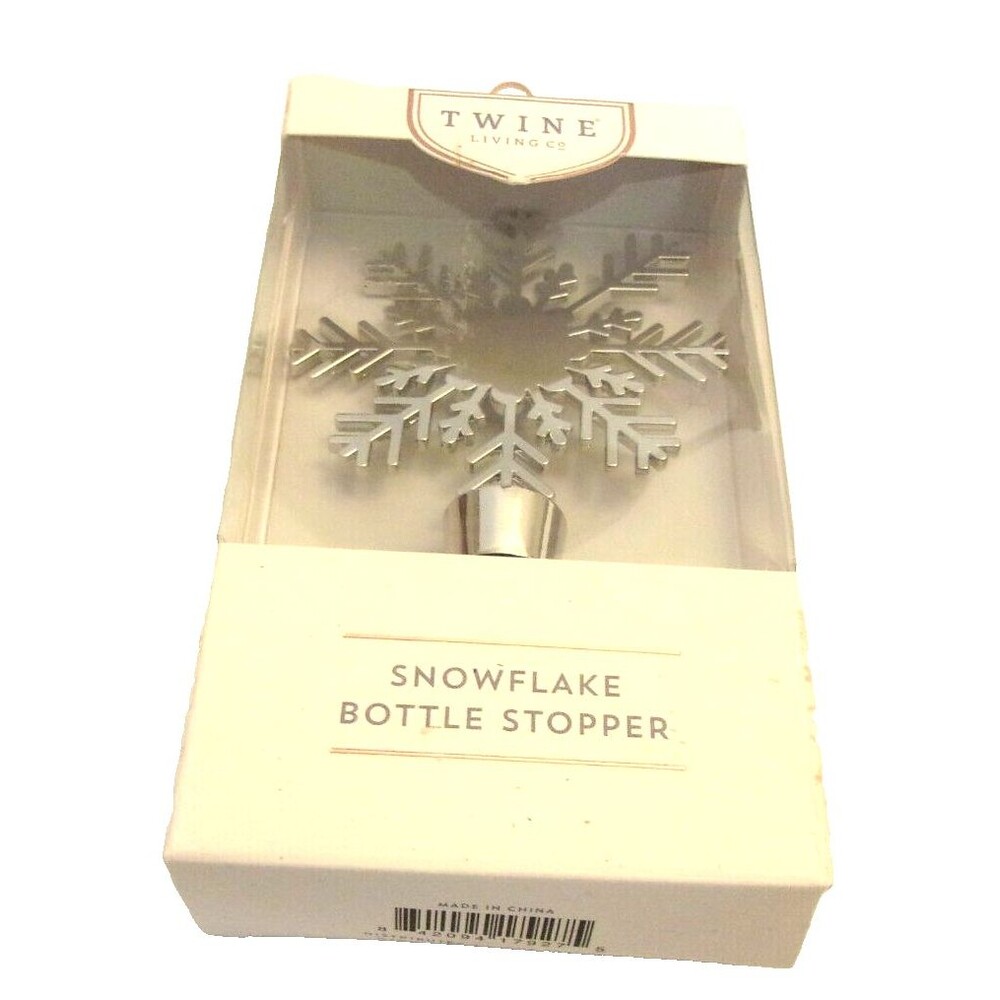 Twine Living Snowflake Bottle Stopper Zinc Alloy New